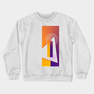 Orange Geometric pop abstract Crewneck Sweatshirt